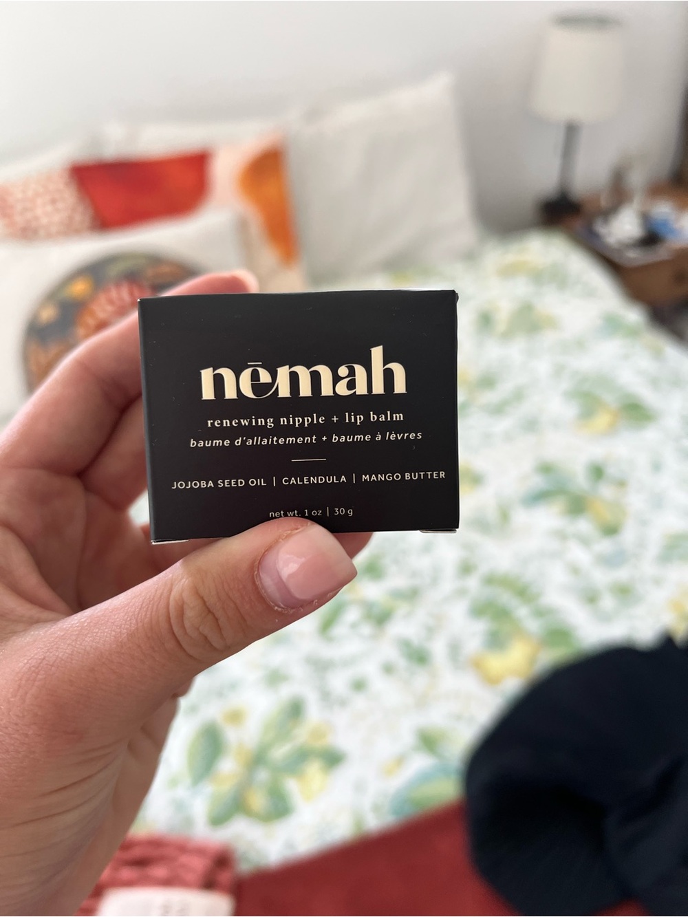 nemah Renewing Nipple + Lip Balm - Black & Gold Box